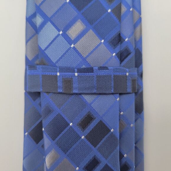 Madison Embroidered Silk Tie Blue OS - Picture 5 of 6
